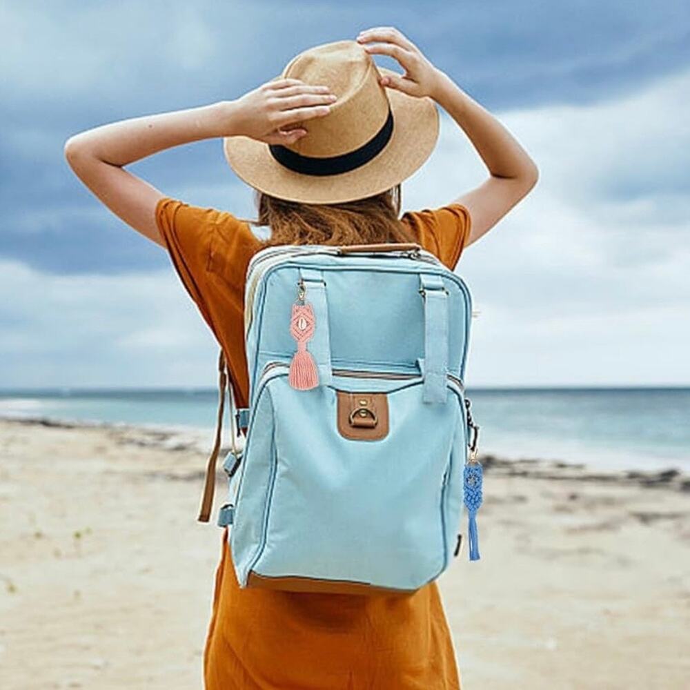 New DIY Seashell Macrame Keychain Kit for Beginners - Picture 6 of 7